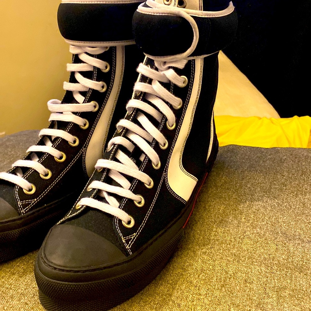 Cotton and Nylon Sub High-top Sneakers